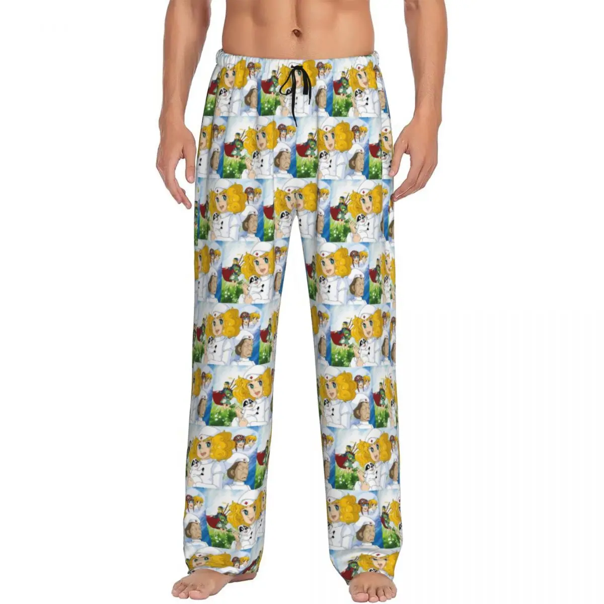 

Custom Candy Candy Anime Pajama Pants Men Sleepwear Sleep Lounge Bottoms with Pockets