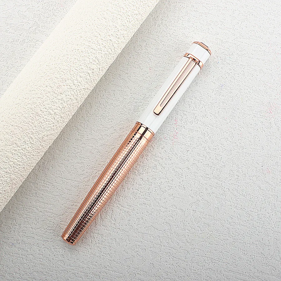 

High Quality luxury Metal and diamond office school Stationery material supplies Rollerball Pen Full metal Golden Clip