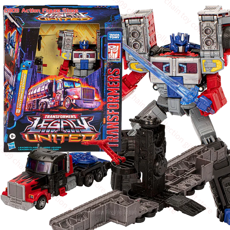 

Hasbro Transformation Toys Handsome United G2 Laser Optimus with Carriage F9184 Toy Collection Gifts In Stock