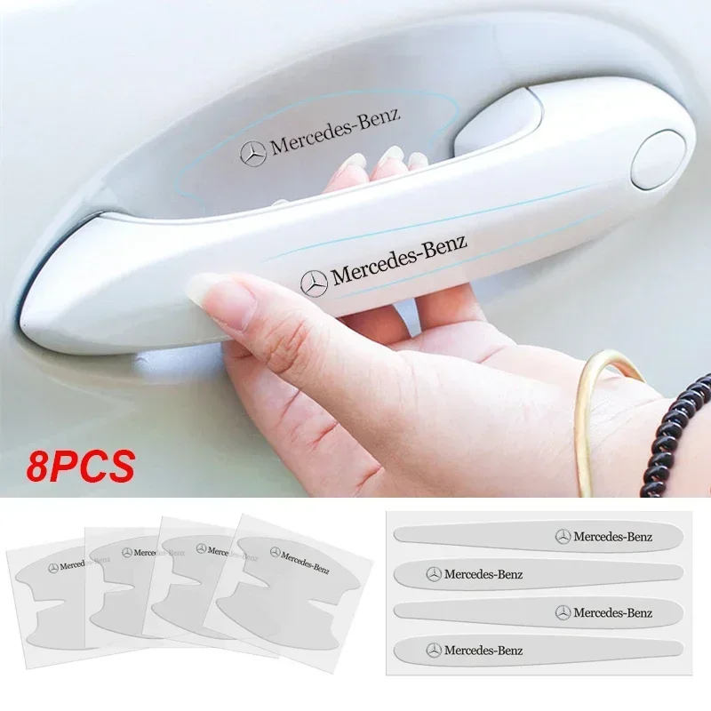 Car Door Handle Bowl Sticker Protector Anti-collision Strip for Mercedes Benz W203 W204 W205 W211 W212 W213 W176 GLA CLA CLK CLS