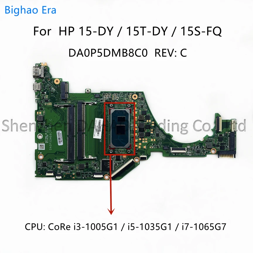 DA0P5DMB8C0 For HP TPN-Q222 15-DY 15S-FQ Laptop Motherboard With i7 i3-1005G1 i5-1035G1 CPU SPS:L71755-601 L71757-601 L71756-601