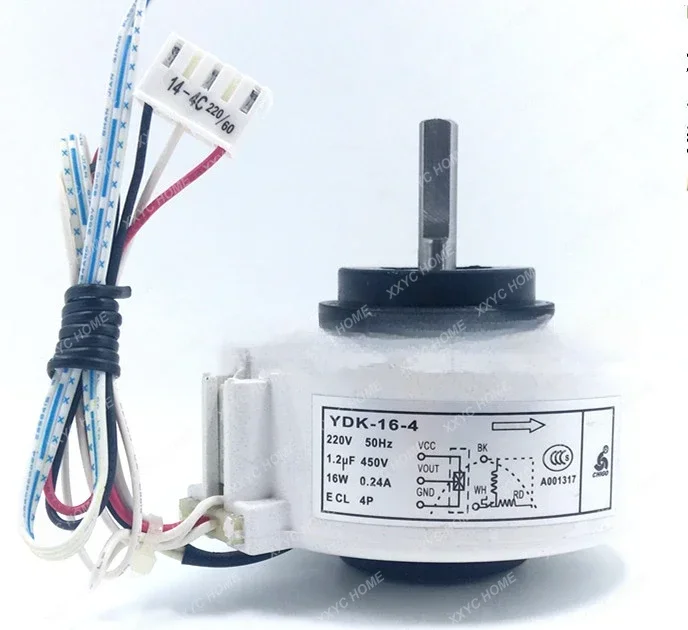 Motor de aire acondicionado de CC, YDK-16-4 de eje corto, eje largo, YDK-16-4G, nuevo, 100%