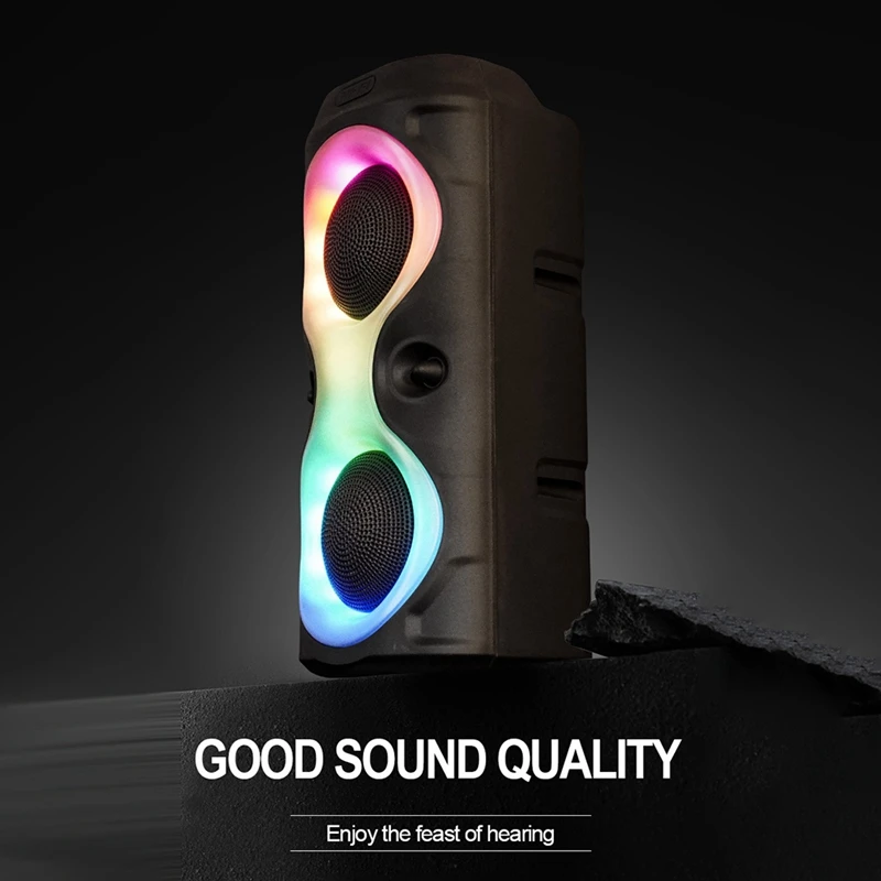 

DYJ-zpWireless Bluetooth Speaker Outdoor Portable Colorful Home Desktop High Volume Subwoofer Bass Speaker for Family