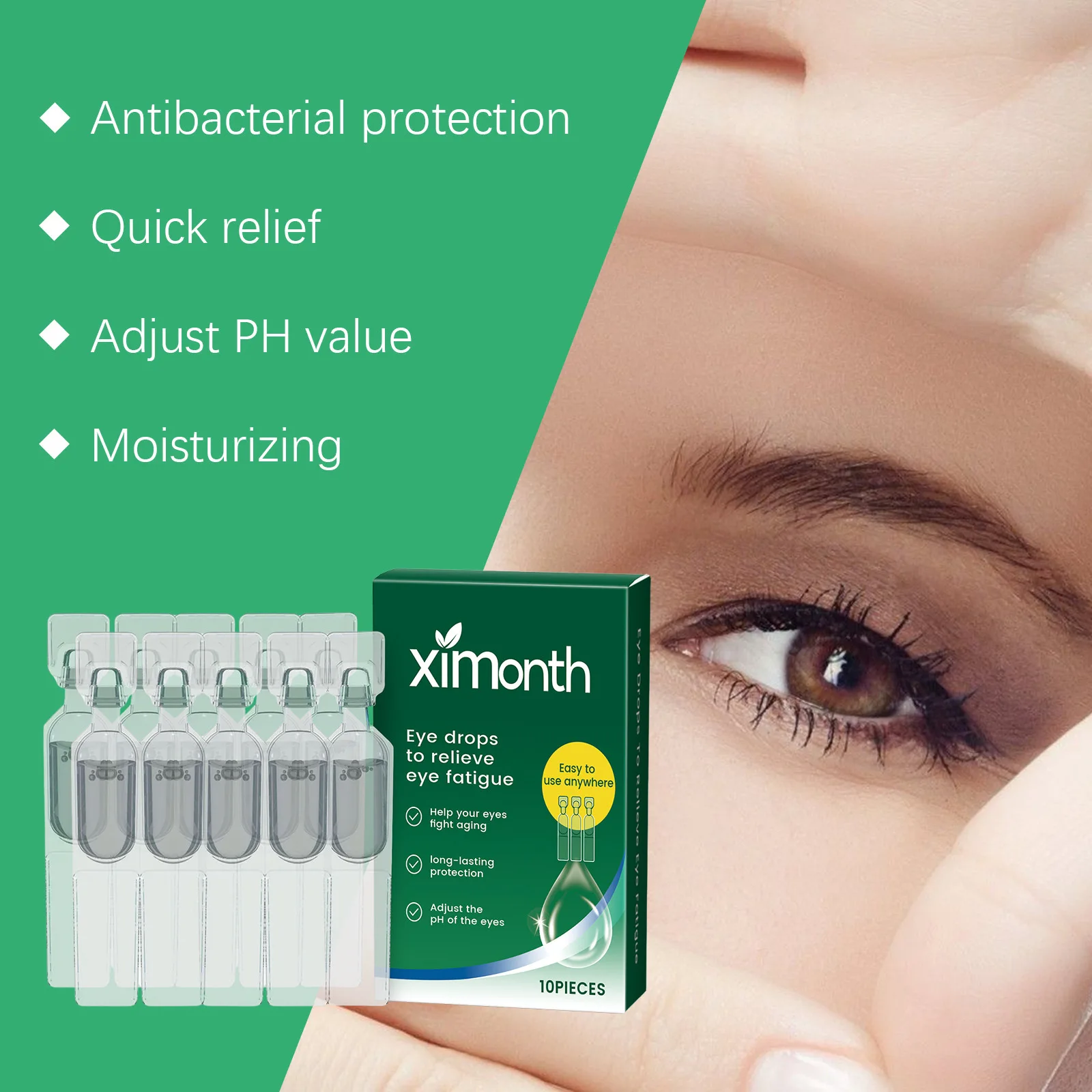 Vision Drops Relief Eyes Pain Dry Itchy Fatigue  Blurred Vision Cataract Removal Clean Detox Eye Drops Health Care Liquid 10pcs