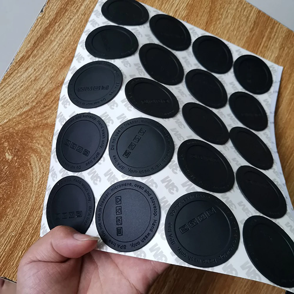 100pcs Oval Silicone Cup Bottom Pads Self Adhesive Anti Slip Heat Resistant Mug Base Protector Stickers