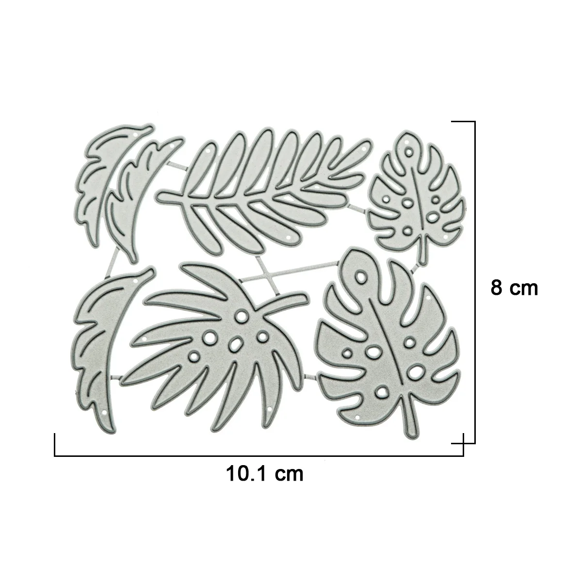 DIY Scrapbooking 6Pcs Set Monstera Leaf Pattern Metal Cutting Dies Clip Art Work Greeting Card Decorating Stencil Cutter Mold