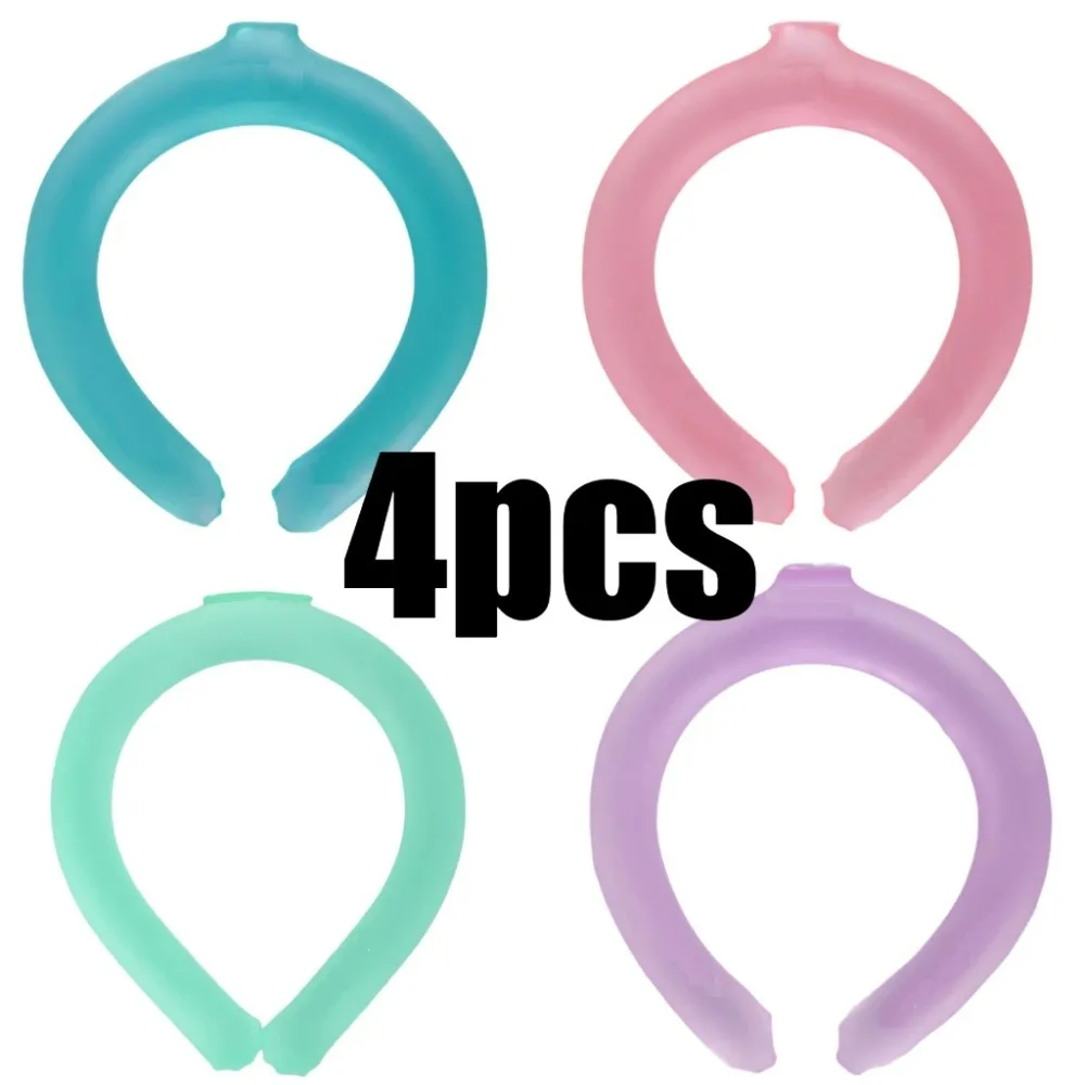 Summer Neck Cooling Ring Portable Reusable Neck Massager Cool Neck Ring Sunstroke Prevention Fitness Fishing Cycling Travel Ice