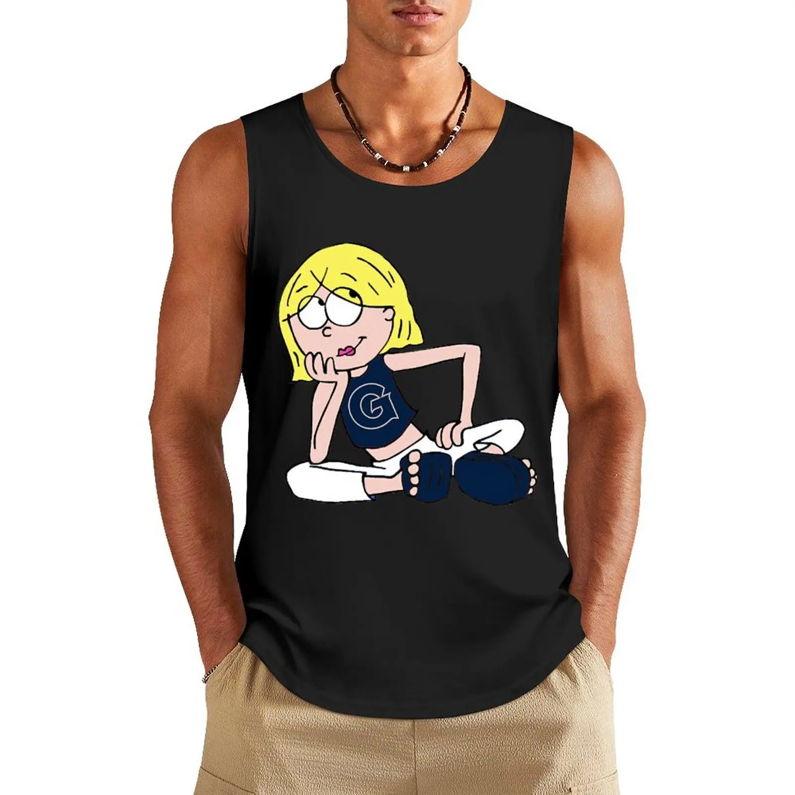 

Georgetown Lizzie McGuire sticker Tank Top best selling products sleeveless gym shirt man fitness Men's clothing