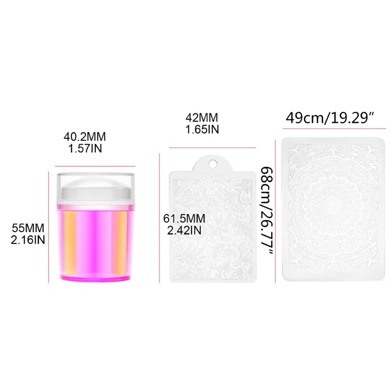 E1ye para conjunto modelos carimbo unha silicone criativo, arte unha para ferramenta placa transferência