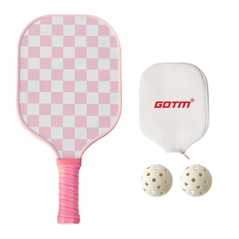 

Pickleball Paddle Graphite TexturedSurface For Spin USAPA Compliant ProPickleball Racket T300 Raw CarbonFiber Paddle pink