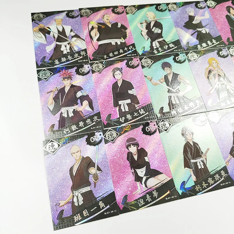 Anime BLEACH Rare CR Refraction Foil Nanao Ise shiba kaien Matsumoto Rangiku Toys for boys Collectible Cards Birthday Present