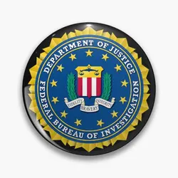 Fbi Emblem Badge High Quality  Soft Button Pin Creative Badge Cartoon Decor Collar Brooch Fashion Lover Lapel Pin Women Cute