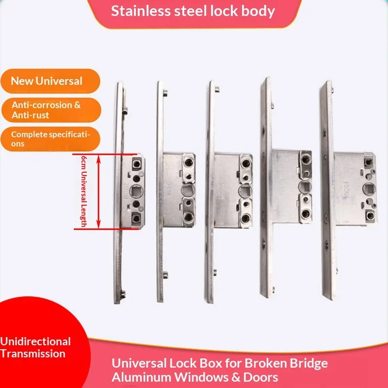 Stainless Steel Broken Bridge Aluminum Door Window Lock Box Casement Window Lock System Screen Window Lock Box