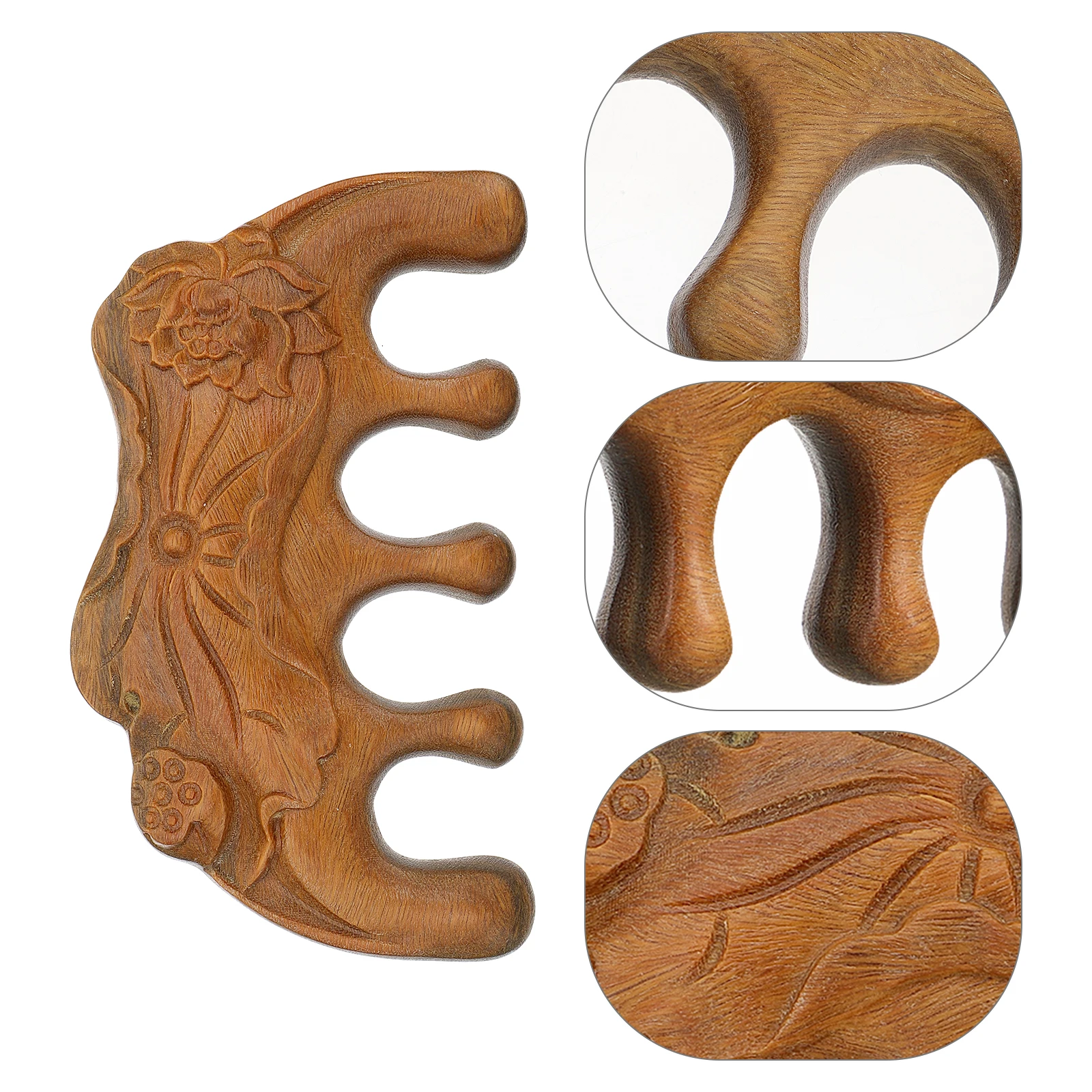 

S Massage Wood Static Wide Tooth Wide Tooth Hair Comb Hair Comb Scalp Massager Durable Natural Travel Size