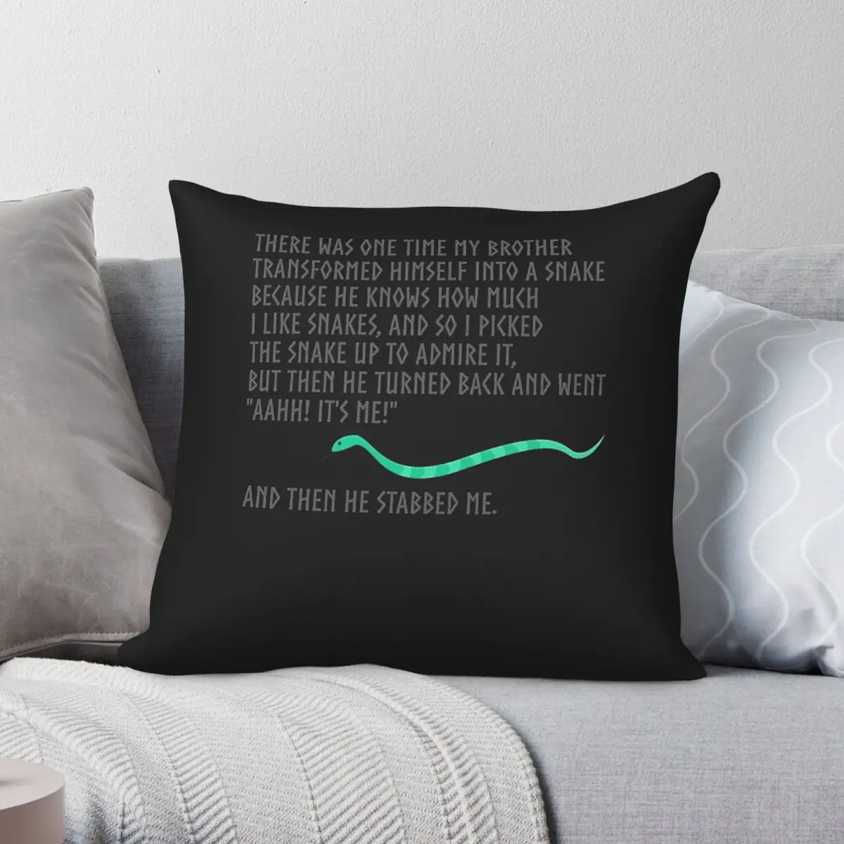 And Then He Stabbed Me Square Pillowcase Polyester Linen Velvet Creative Zip Decorative Home Cushion Cover 45x45