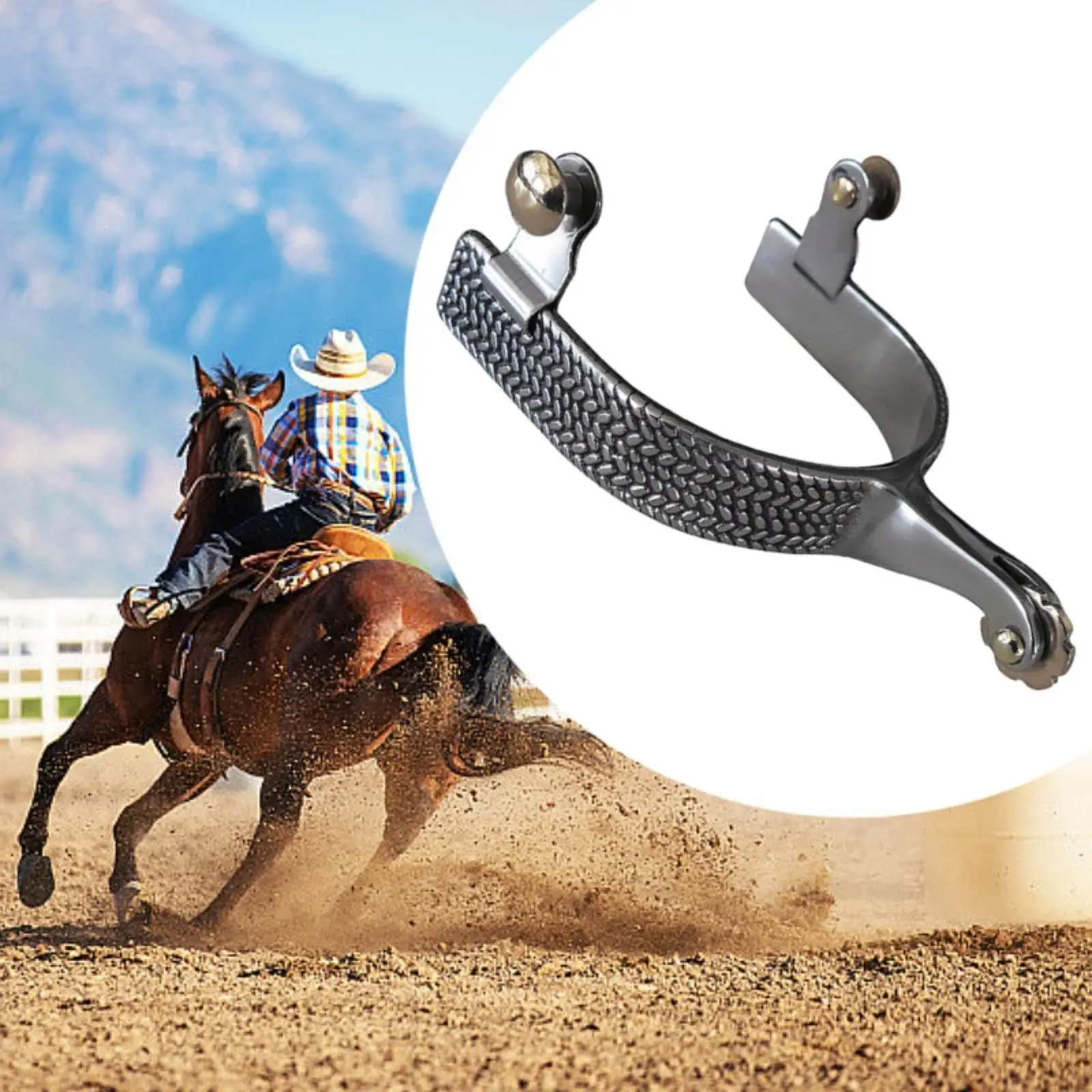 2Pcs Western Spur Western Equipments Equestrian Gear Anti Rust Horse Spur Horse Boot Spur for Equestrian