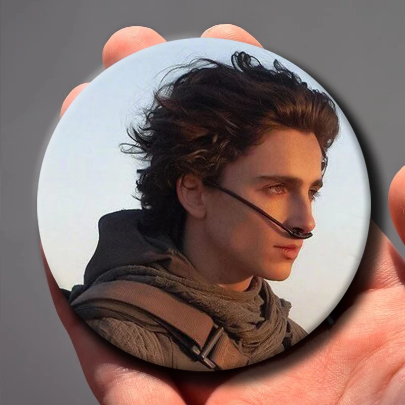 American Actor T-Timothee Chalamet Badge Creative Tinplate Coin Brooch Clothing Backpack Hat Accessories Lapel Pins Jewelry Gift