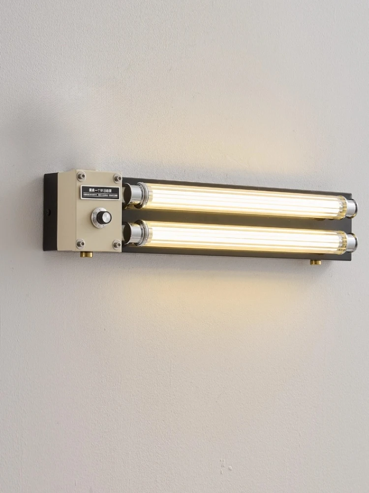 

Design Art Wall Lamp Iron Acrylic Vintage Wall Lamp knob dimmer switch Decor Home Villa Bedroom living Room Lighting Fixtures