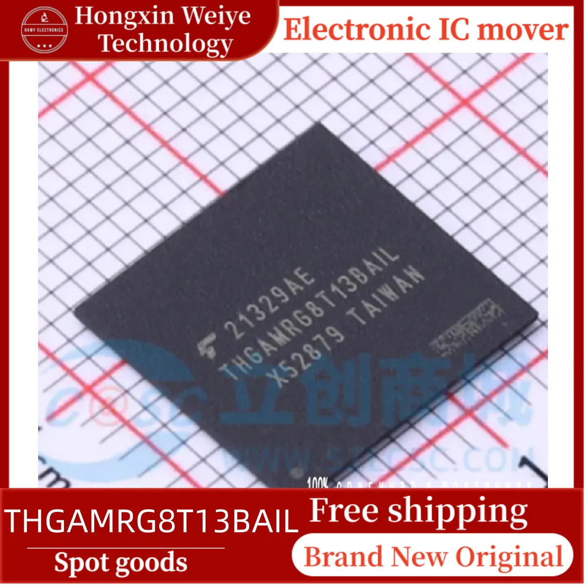 

2/10/30 PCS THGAMRG8T13BAIL FBGA-153 EMMC 2.7V~3.6V 32GB Memory IC Brand New Free Shipping