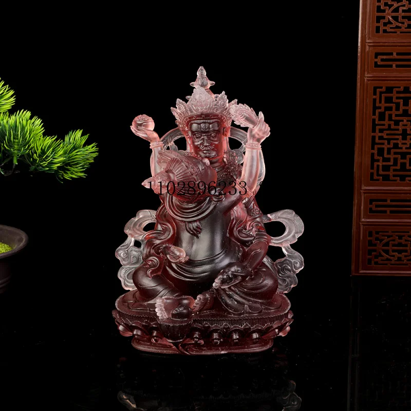 Glass Buddha statue manufacturer Esoteric Five-Directional Wealth Gods, Yellow Wealth God Buddha Statue Wholesale of Buddhist st