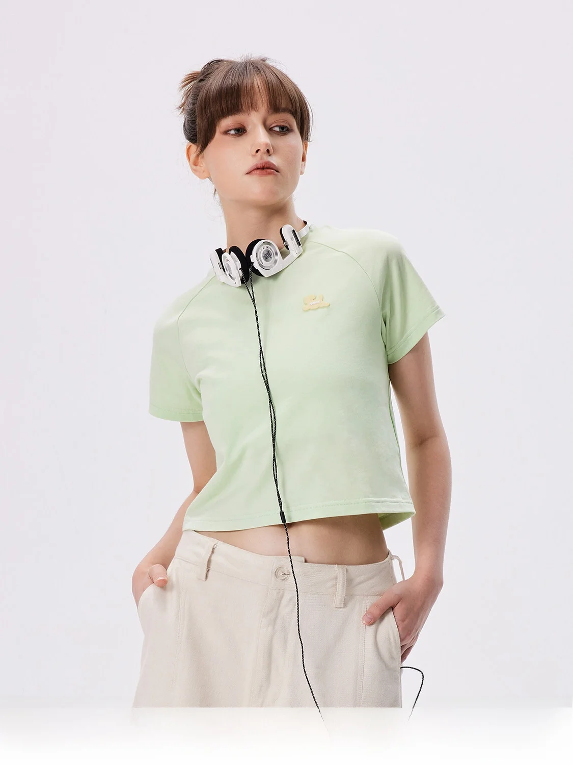 

PSO Brand ex ort Sve T-irt Double Cotton Fabric Little Dog Print Cute ort Sle Summer Casual Wear Soft Comfortable