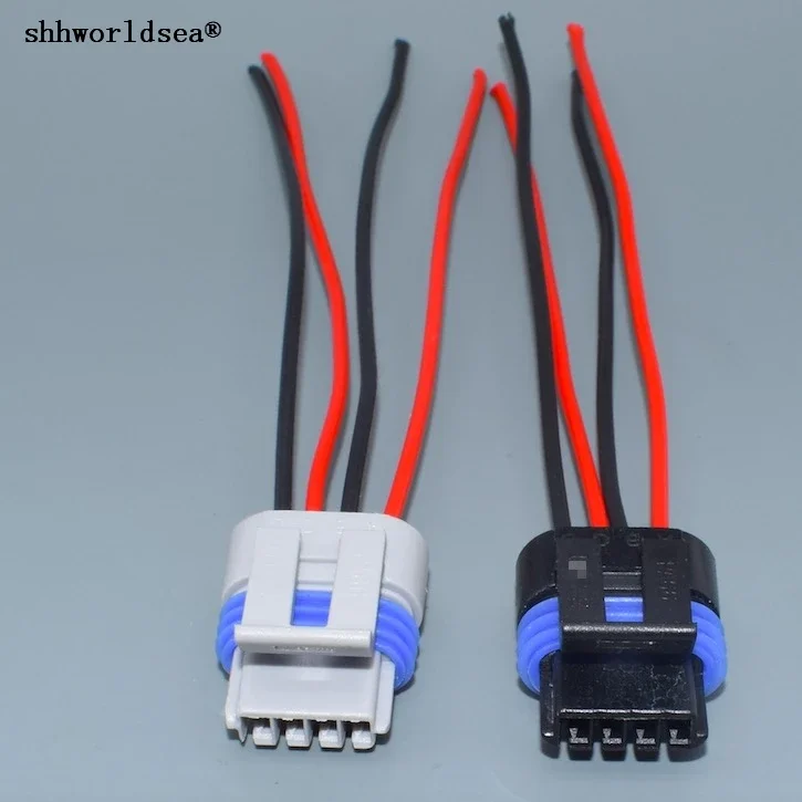 worldgolden 4pin 1.5mm Sealed Female Connector Plug Sockets auto mass air flow sensor plug  for 12162190,12162181 2162833