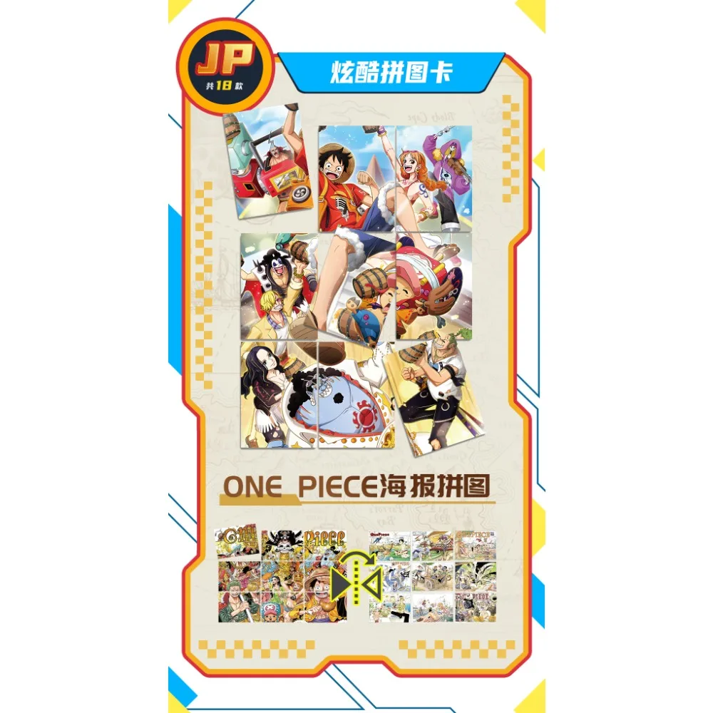 One Piece Cards Japanese Hot Blooded Adventure Anime Monkey D.Luffy Sauron Character Special-shaped Cards Children Birthday Gift