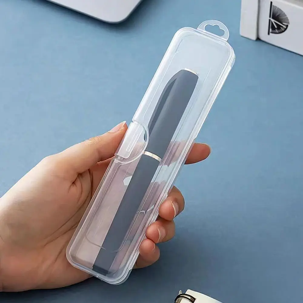 1Pcs Eyebrow Pencil Tableware Chopsticks Makeup Brush Storage Box Transparent Portable Plastic Box Organizer Multifunctional