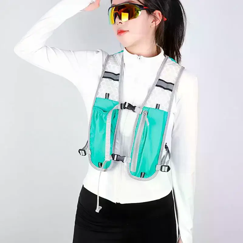 

For Biking Running Storage Vest Lightweight Running Vest Reflective Hydration Water Chest Pack With Phone Storage Pocket