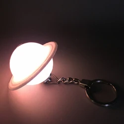 3D Print Moon Lamp Portable Mini Keychain Decorative Light Creative Earth/Saturn/Football Night Light For Children Luminous Gift