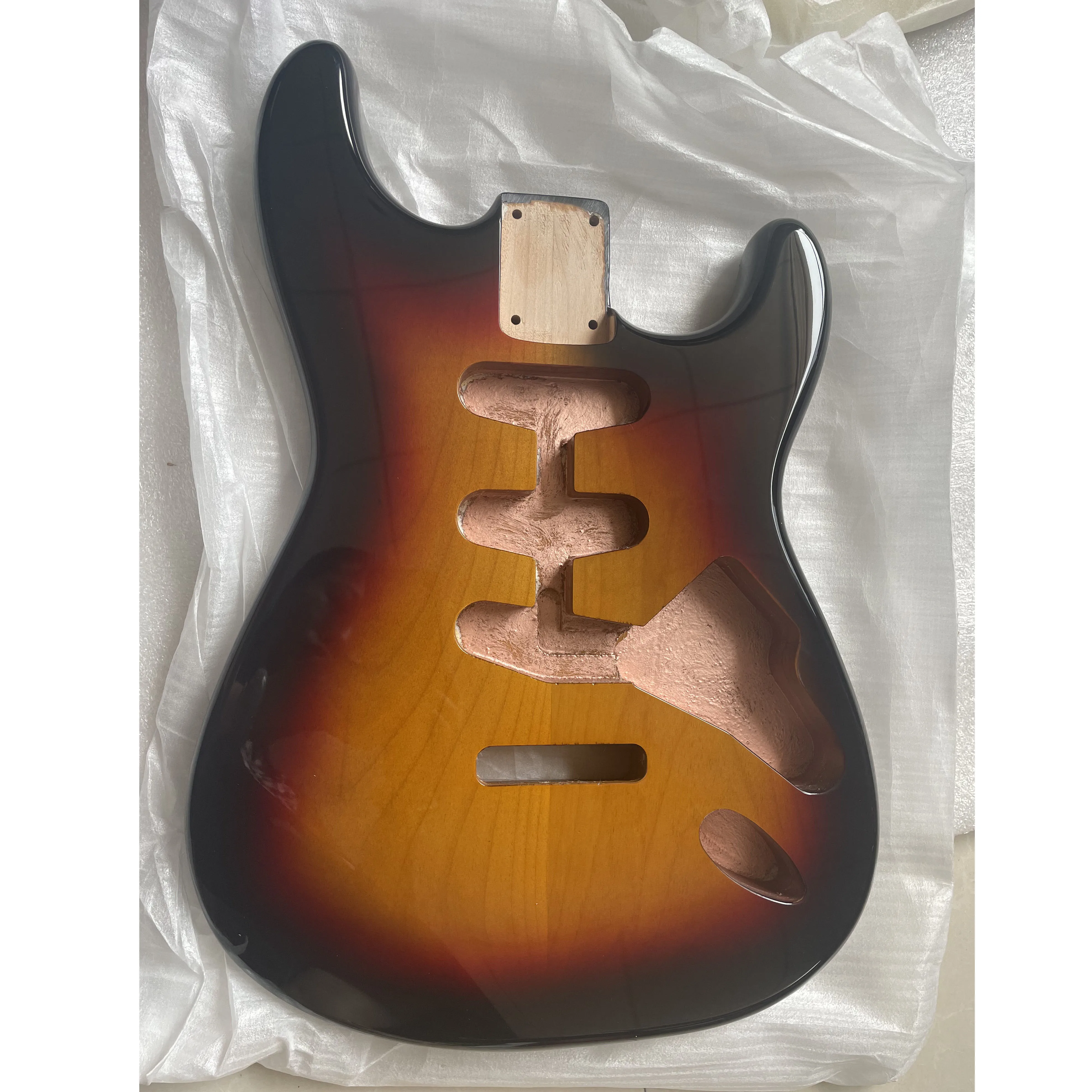 Alder Wood Sunset Electric Guitar Body, Matte Gloss Finished for TL Guitar Replacement Part, Sunburst ST Barrel, High Quality