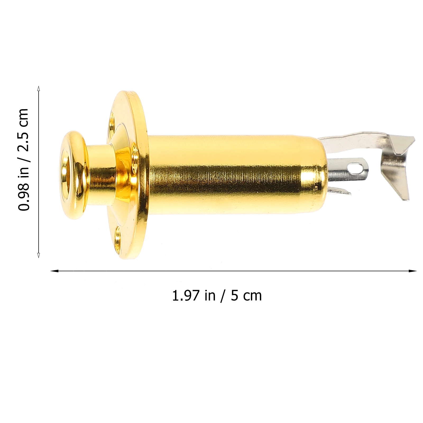 

Universal 12Mm Guitar End Pin Jack 6.35Mm Metal Pickup Socket Plate Electric Endpin Plug Zinc Alloy Durable Socket Outlet For