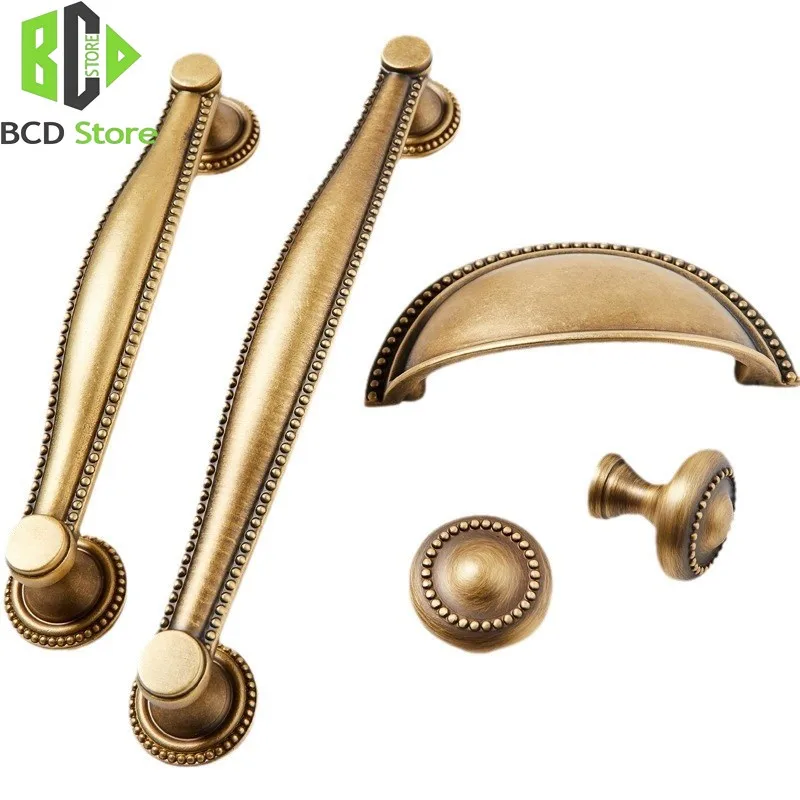 BCD-خزانة المطبخ الأمريكية تسحب مقابض درج نحاسي قذيفة صلبة ضوء فرنسي فاخر مقابض باب خزانة الملابس الأجهزة والأثاث