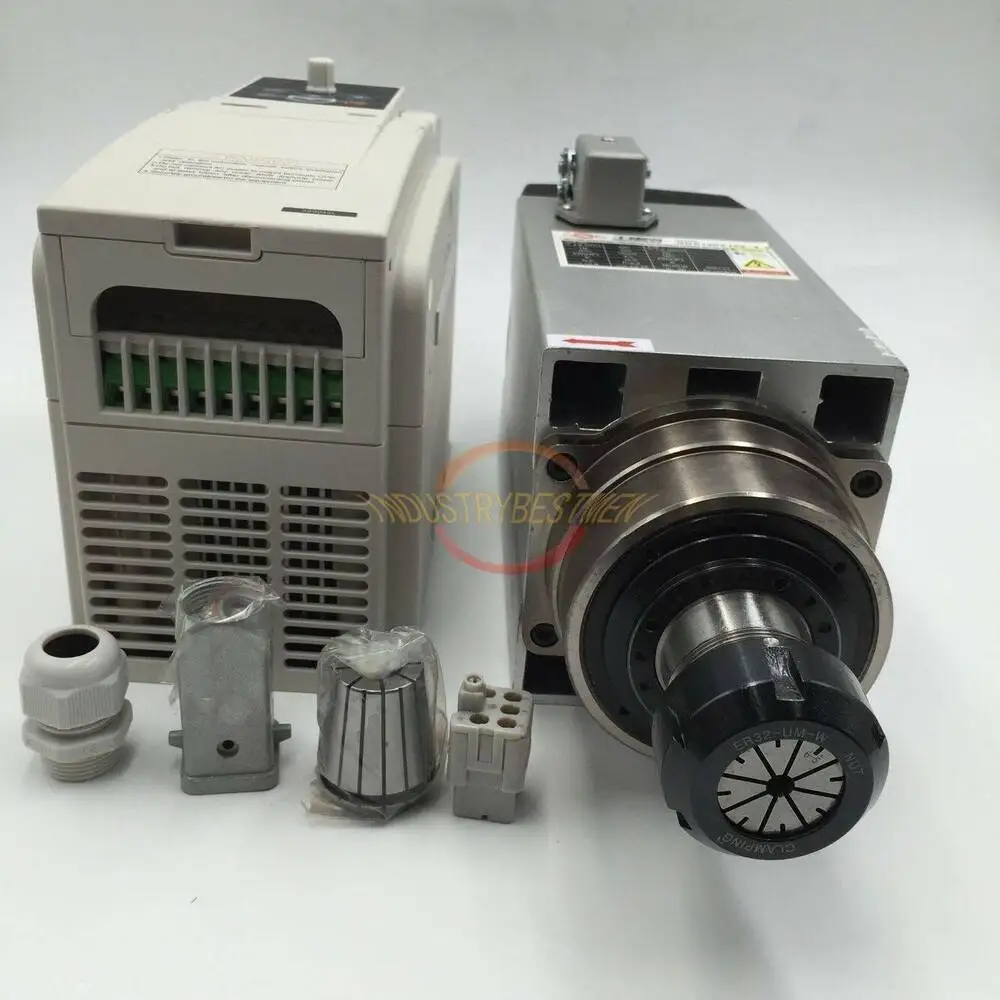 GDZ120x103-4.5+E550-4t0055L ER32 Spindle Motor 4.5KW 380V 5.5KW VFD Inverter Kit