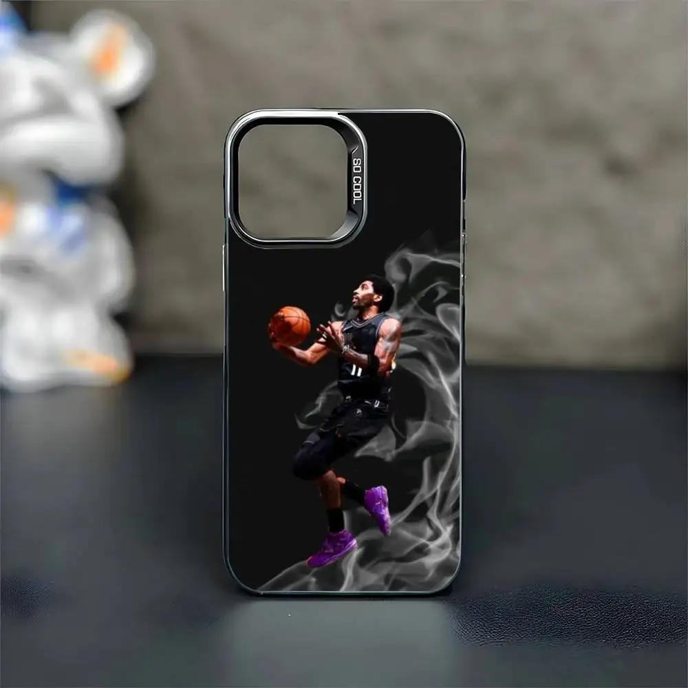 Funda de teléfono K-Kyrie I-Irving 11 para iPhone17,16,15,14,13,12,11 Plus,Pro Max, funda negra mate a prueba de golpes