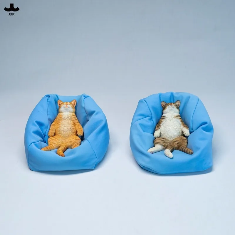 In Stock JXK336 1/6 Hobbies Lazy Cat with Sofa Toys Resin Simulated Animal Model for Action Figures Desktop Decoration