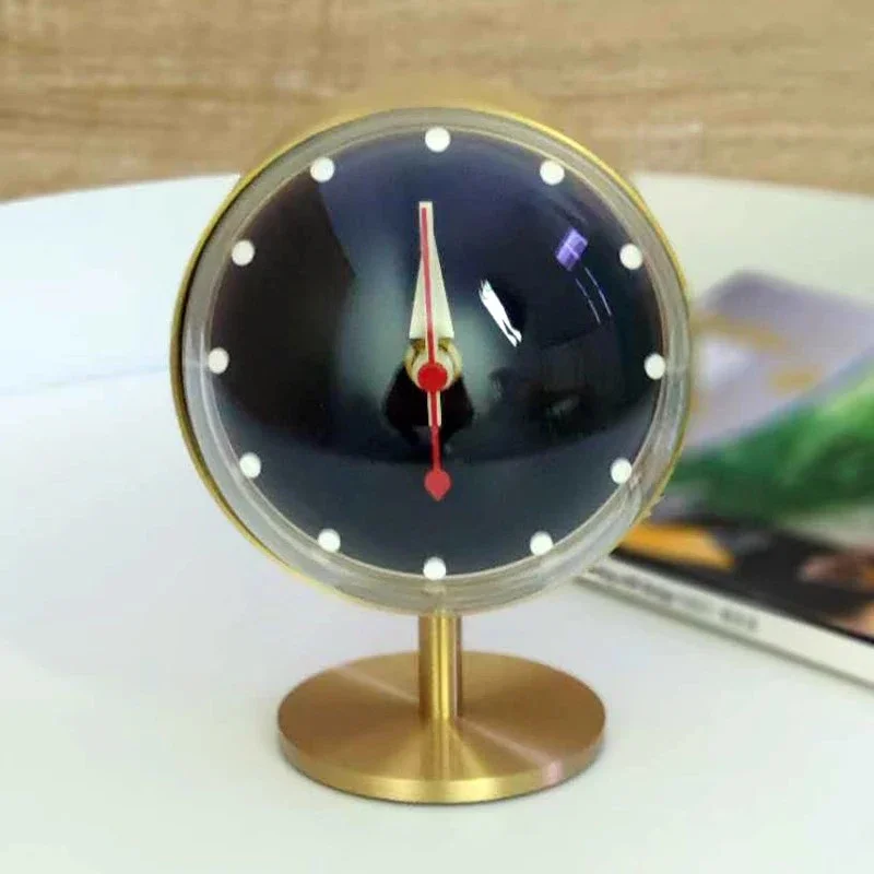 &Retro Desktop Clock Bedroom Design Silent Desk Clock Nordic Interior Vintage Tabletop Clocks Home Bedside Table Decoration