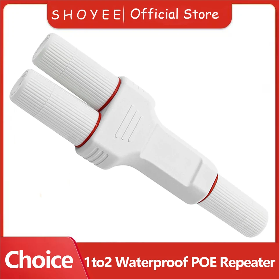 New Outdoor Waterproof standard 10/100Mps 1 in 2 out POE Extender/Repeater 30W Factory Direct Sales