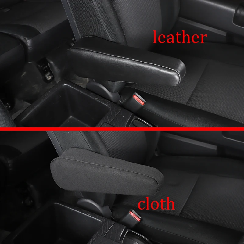 Leather/Cloth Car Handrest Armrest Box Mats Cover Hand Pad For Toyota FJ Cruiser 2007-2021 Auto Accessories Decoration