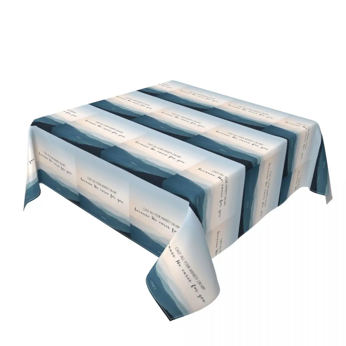 Christian Bible Verse Quote - Anxi Waterproof Square Tablecloth Oilproof Table Cloth for Kitchen Events Dining Table Cover