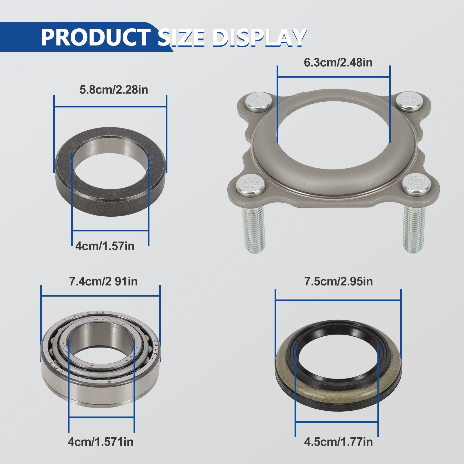 

83503077 Rear Wheel Bearing Complete Kit 68003270AA for Jeep Wrangler JK 2007-2017 WBHA/JK/017A 68499023AA 68008523AA