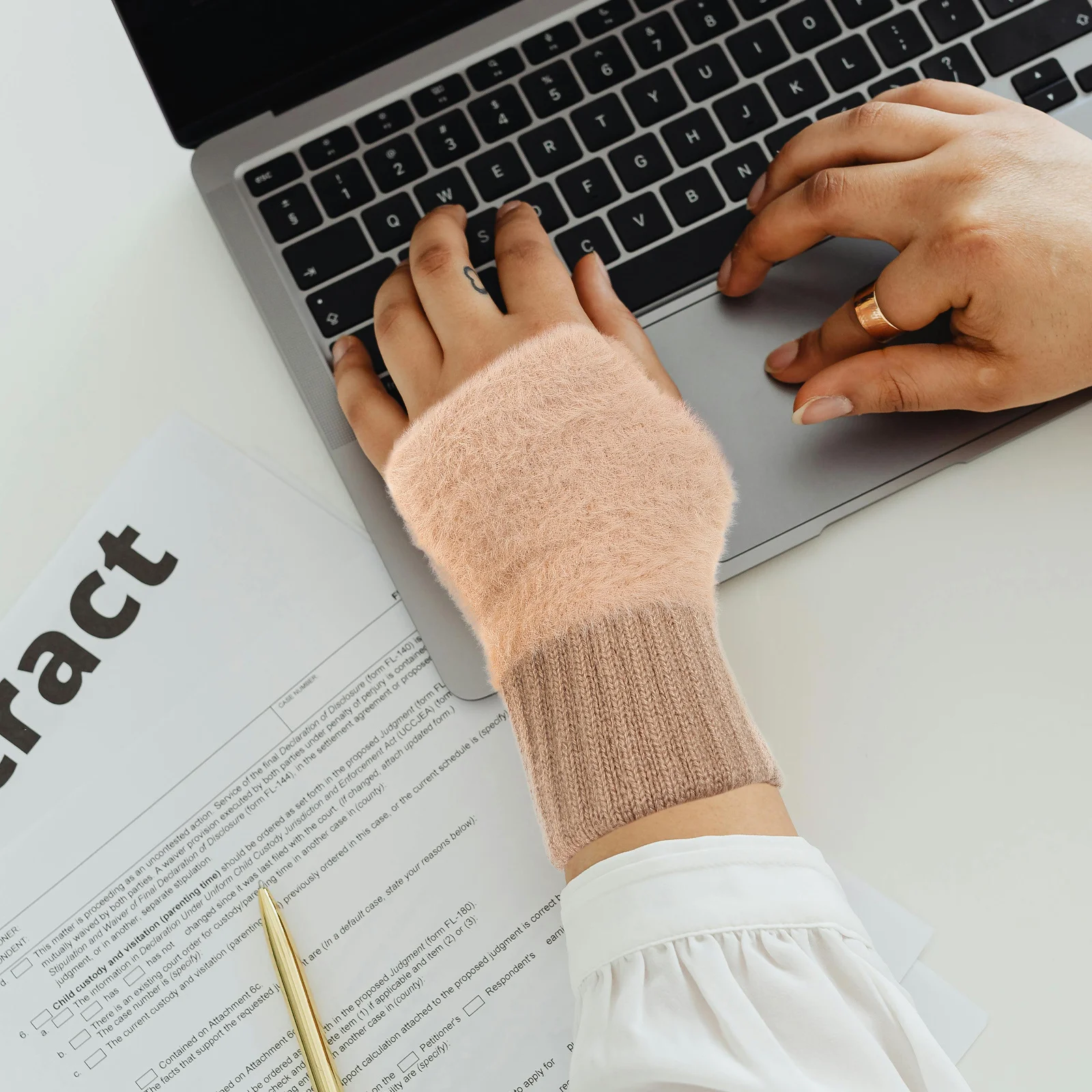 

1Pair Winter Warm Knitted Fingerless Gloves Women Long Halffinger Mittens Writing Typing Cold Weather Stylish Hand Warmers