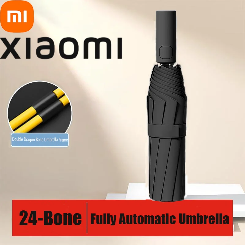 

XIAOMI Umbrella 24 Bones Fully Automatic Folding Double Bone SPF 50 UV Protection Rain Resistance Strong Wind Resitance Umbrella