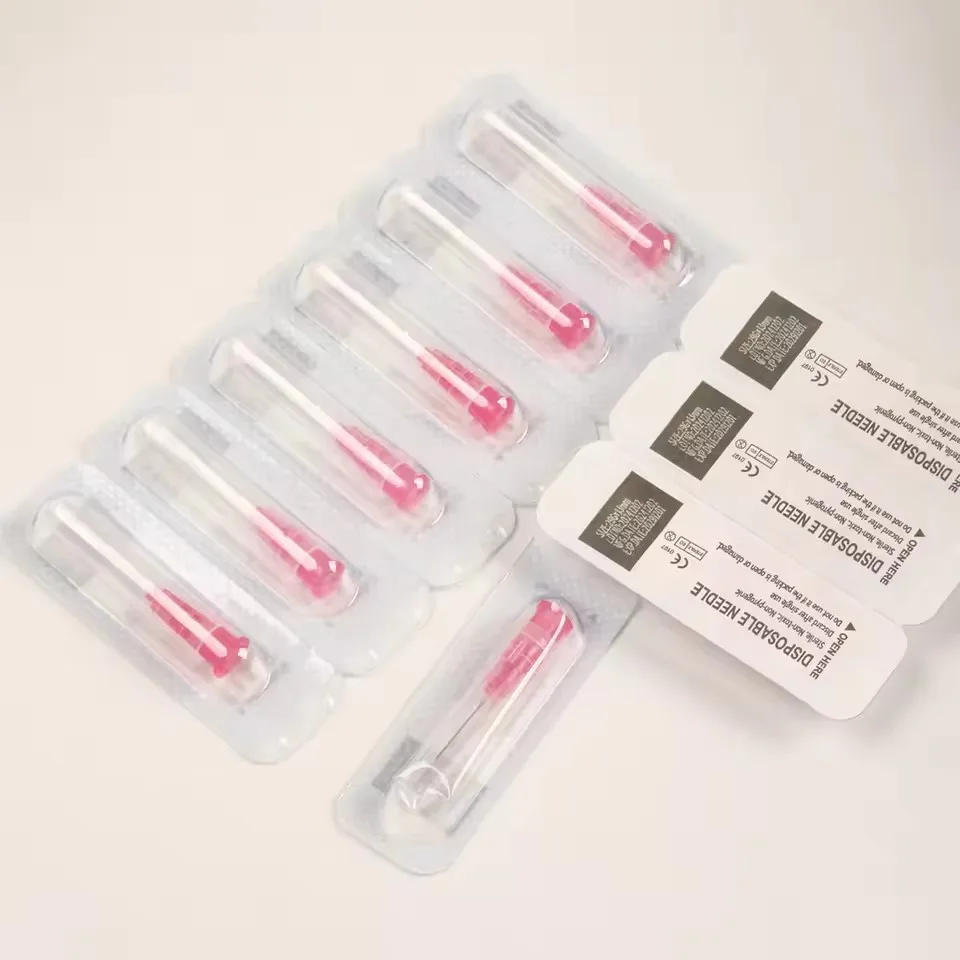 100Pcs 29G 13mm Disposable Syringe Needle Pink Painless Injection Mesotherapy Eyelid Tool Parts
