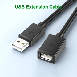 2.0 Usb Extension Cable 5m 10m 3m 2m 1m  50cm 8m Male to Female for Laptop PC  Smart TV U Disk Extender Extensor Usb Cord 480Mbp