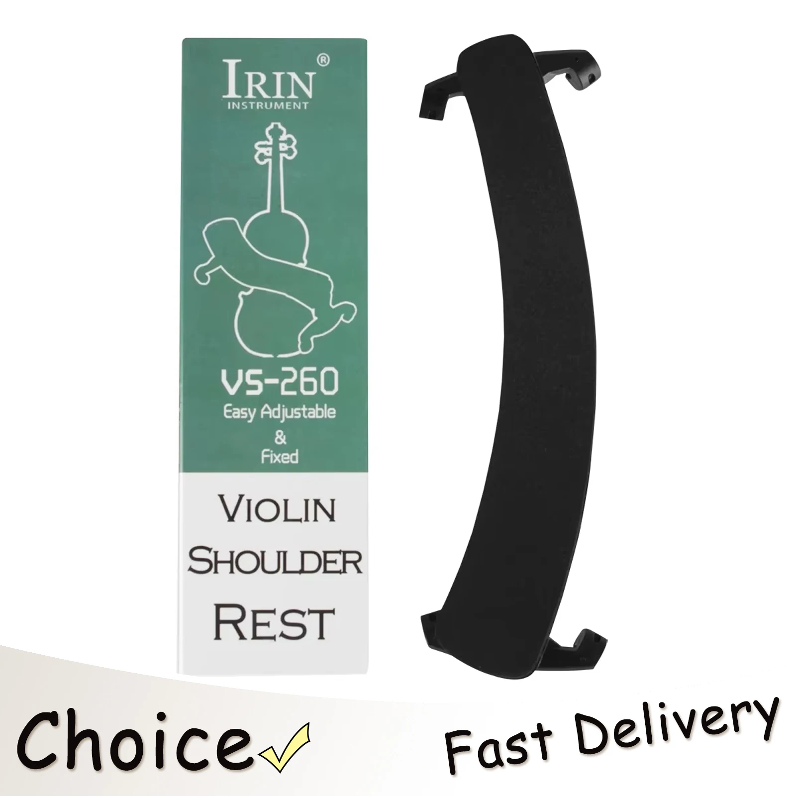 IRIN Violin Shoulder Pad 3/4 4/4 Black Fiddle Shoulder Rest Support Detachable Adjustable Stringed Instrument Accessories