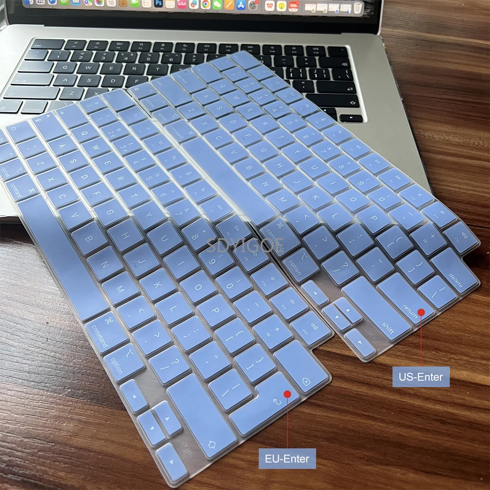 Juste de clavier en silicone pour MacPleAir, accessoires de protection ultra fins, puce M2, A2941, A2681, Pro14, 16 \