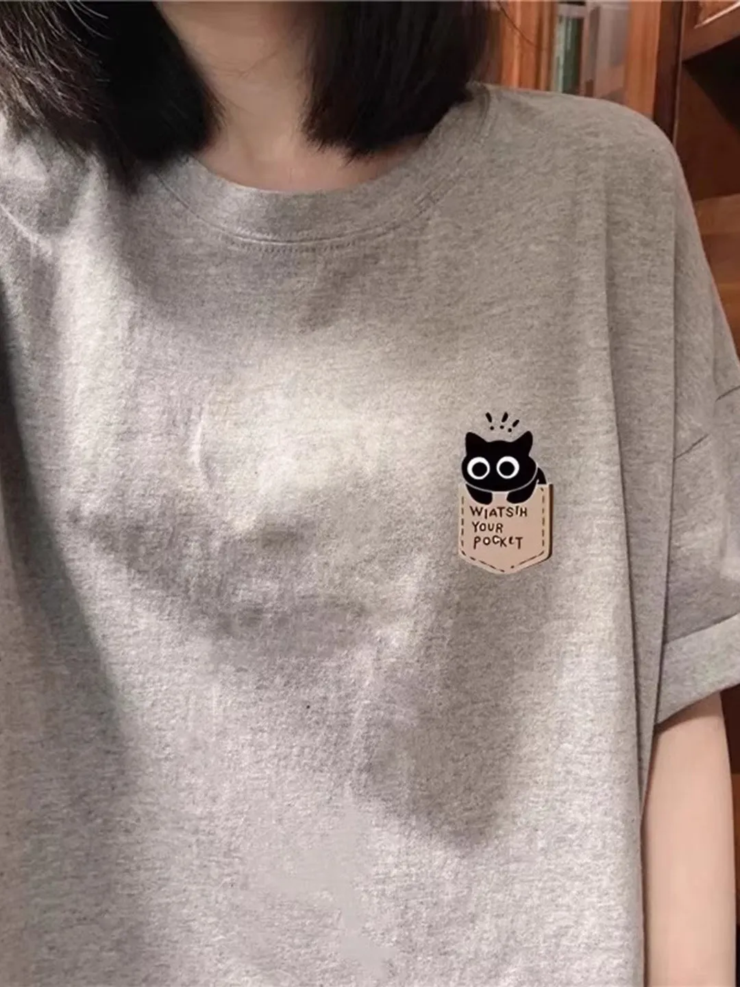 Loose Fit Pure Cotton Short Sleeve T-Shirt Unisex Summer Versatile Half Sleeve Top Brand Outlet Purple Color round Neck Design