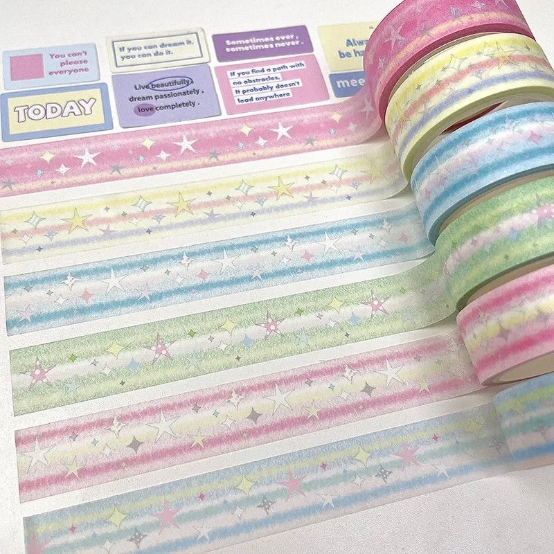 6pcs/lot Kawaii Retro Fruit Decorative Tape Set Cute Cartoon Creative Washi Tape School Stationery - view 6