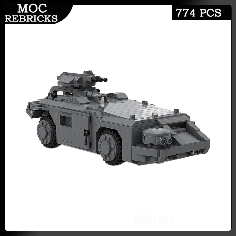 ภาพยนตร์ Series M577 APC หุ้มเกราะรถขนส่ง MOC Building Block WW II อาวุธทหารชุดอิฐของเล่นรถ DIY เด็กของขวัญ